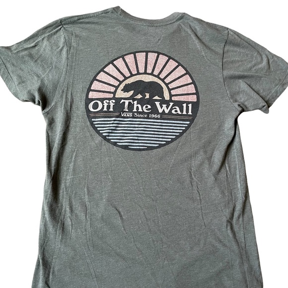 Vintage Y2K Vans Green Short-Sleeved Graphic T-Shirt Size Small - Picture 3 of 7